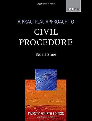 a practical approach to civil procedure 24th edition stuart sime 0192844520, 978-0192844521