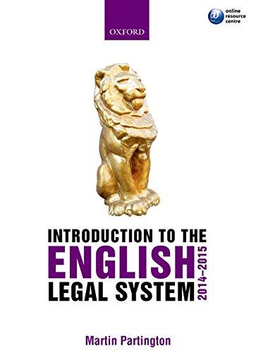 introduction to the english legal system 2014-2015 9th edition martin partington 0198704224, 978-0198704225