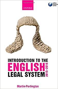 introduction to the english legal system 2015-2016 10th edition martin partington 0198729278, 978-0198729273