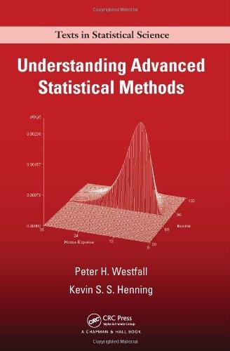 understanding advanced statistical methods 1st edition peter westfall, kevin s. s. henning 1466512105,