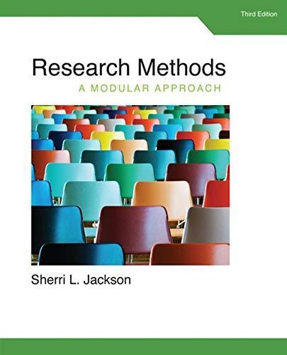 research methods a modular approach 3rd edition sherri l. jackson 1285750497, 978-1285750491