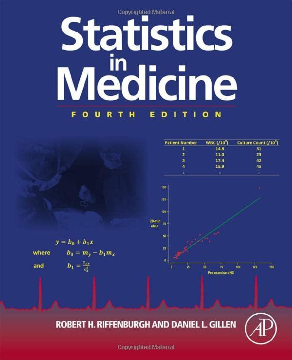 statistics in medicine 4th edition robert h. riffenburgh, daniel l. gillen 0128153288, 978-0128153284