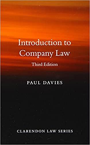 introduction to company law 3rd edition paul davies 0198854927, 978-0198854920