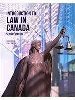 introduction to law in canada 2nd edition philip sworden, john fairlie 1772554685, 978-1772554687