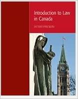 introduction to law in canada 1st edition philip sworden, john fairlie 1552393755, 978-1552393758
