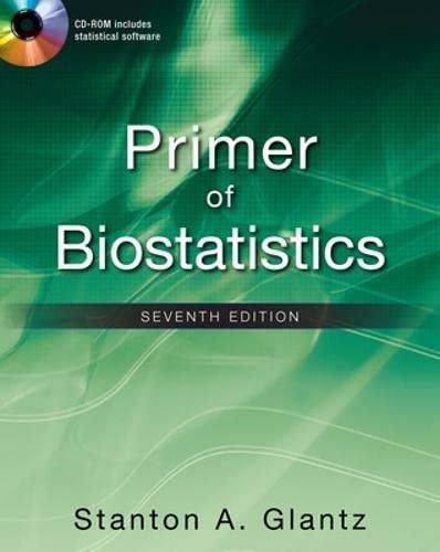 primer of biostatistics 7th edition stanton glantz 0071781501, 978-0071781503
