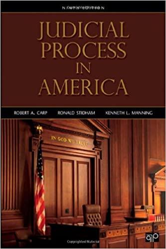 judicial process in america 9th edition robert a. carp, kenneth l. manning, ronald c. stidham 1452226326,