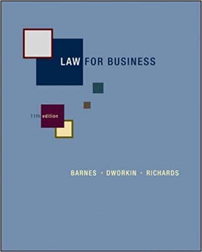 law for business 11th edition a. james barnes, terry m. dworkin, eric richards 0073377716, 978-0073377711