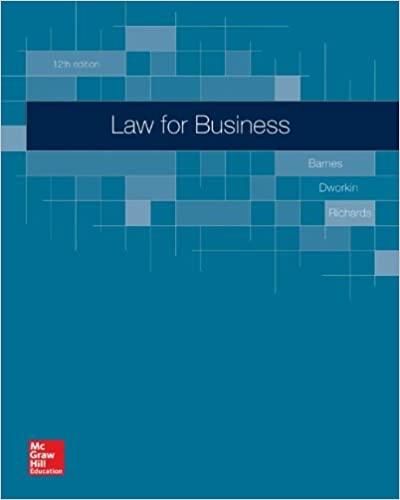 law for business 12th edition a. james barnes, terry m. dworkin, eric richards 0078023815, 978-0078023811