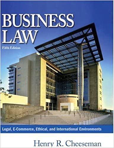 business law 5th edition henry r. cheeseman 0131009419, 978-0131009417