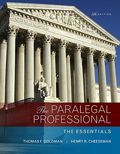 the paralegal professional the essentials 5th edition thomas goldman, henry cheeseman 0134130863,