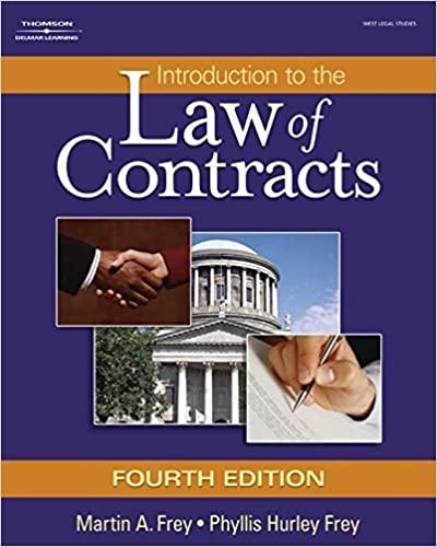 introduction to the law of contracts 4th edition martin a. frey 1401864716, 978-1401864712