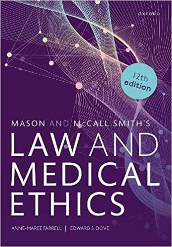 mason and mccall smiths law and medical ethics 12th edition anne-maree farrell, edward dove 0192866222,