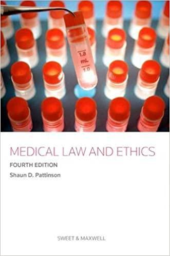 medical law and ethics 4th edition shaun d. pattinson 0414031709, 978-0414031708