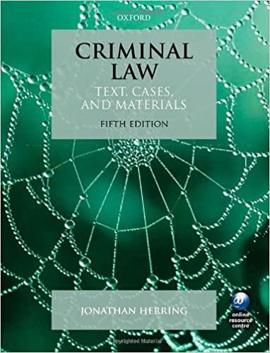 criminal law text cases and materials 5th edition jonathan herring 0199646252, 978-0199646258