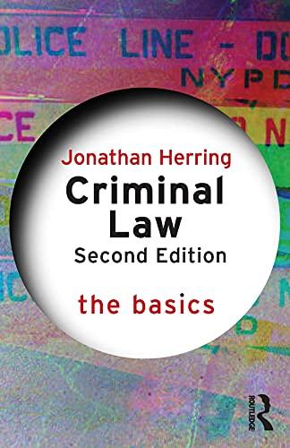criminal law the basics 2nd edition jonathan herring 0367626969, 978-0367626969