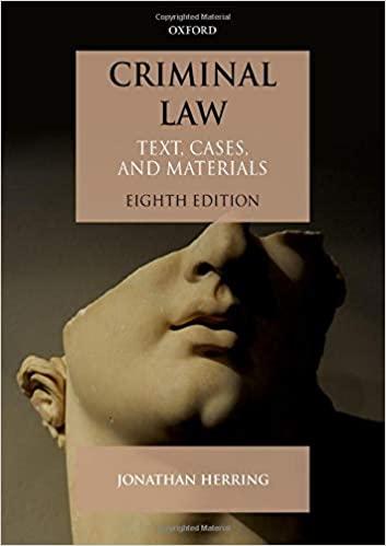 criminal law text cases and materials 8th edition jonathan herring 0198811810, 978-0198811817