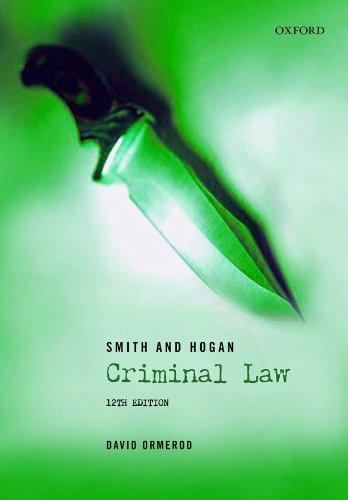 smith and hogan criminal law 12th edition david ormerod 0199202583, 978-0199202584