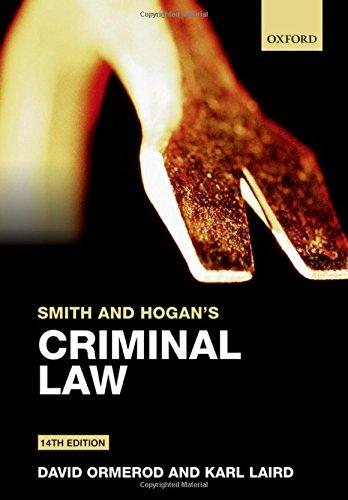 smith and hogans criminal law 14th edition david ormerod, karl laird 0198702310, 978-0198702313