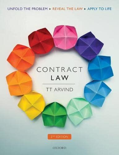 contract law 2nd edition tt arvind 0198829264, 978-0198829263
