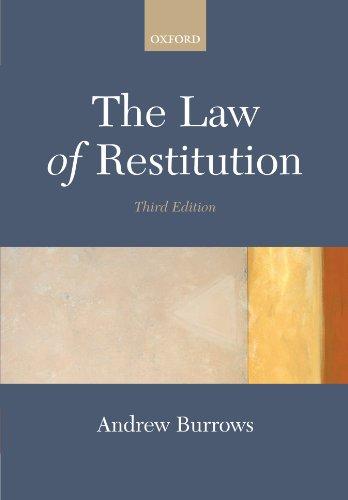 the law of restitution 3rd edition andrew burrows 0199296529, 978-0199296521