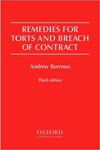 remedies for torts and breach of contract 3rd edition andrew burrows 0406977267, 978-0406977267