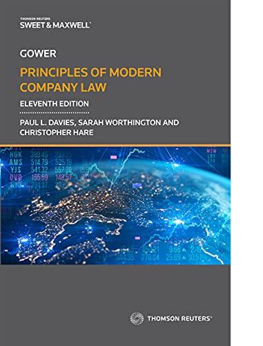 gower principles of modern company law 11th edition paul davies, sarah worthington, chris hare 0414088115,