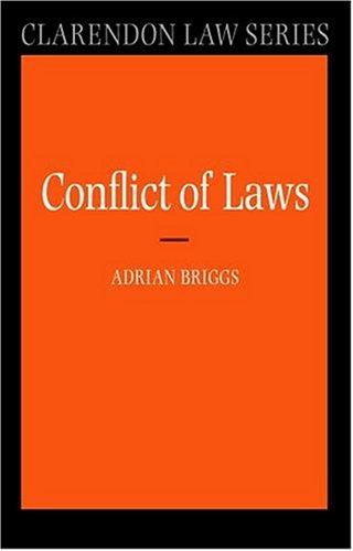 the conflict of laws 1st edition adrian briggs 0198763336, 978-0198763338