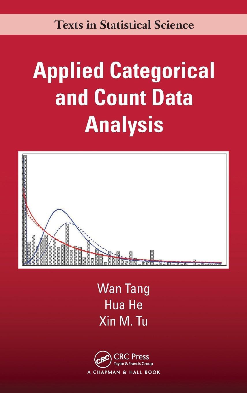 applied categorical and count data analysis 1st edition wan tang, hua he, xin tu 1439806241, 9781439806241