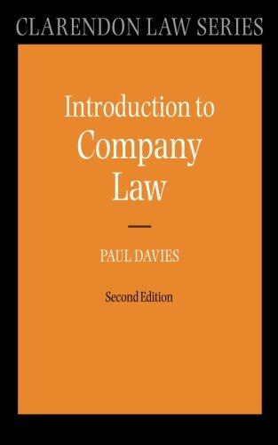 introduction to company law 2nd edition paul p. davies 0199207763, 978-0199207763