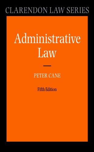 administrative law 5th edition peter cane 0199692335, 978-0199692330