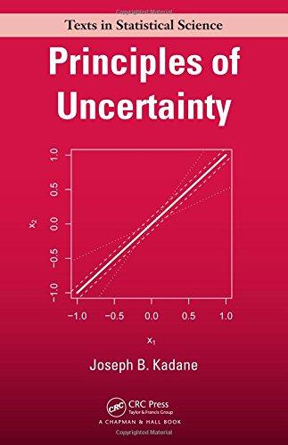 principles of uncertainty 1st edition joseph b. kadane 1439861617, 9781439861615