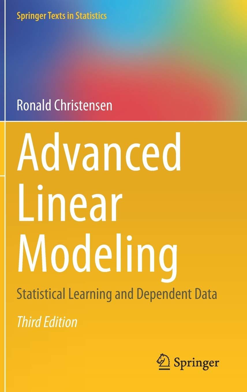 advanced linear modeling 3rd edition ronald christensen 3030291634, 9783030291631