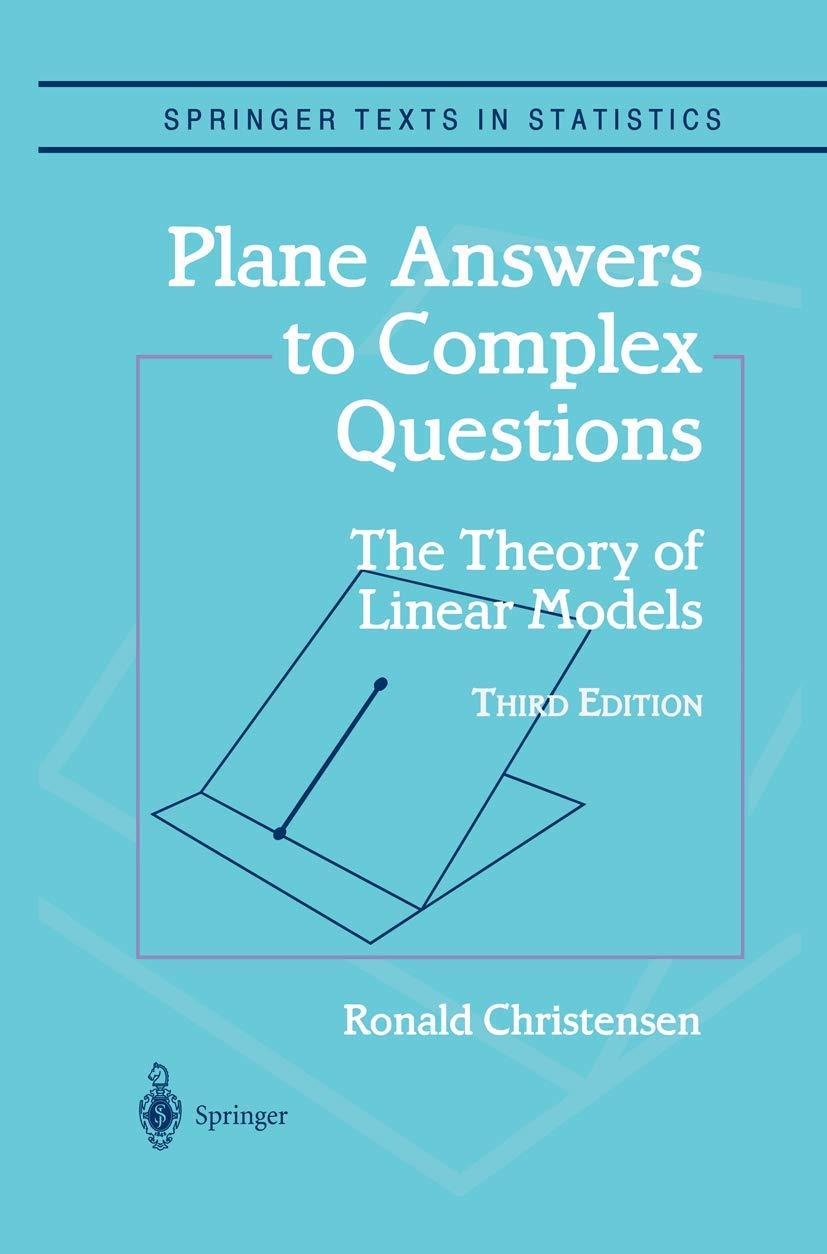 plane answers to complex questions 3rd edition ronald christensen 0387953612, 9780387953618