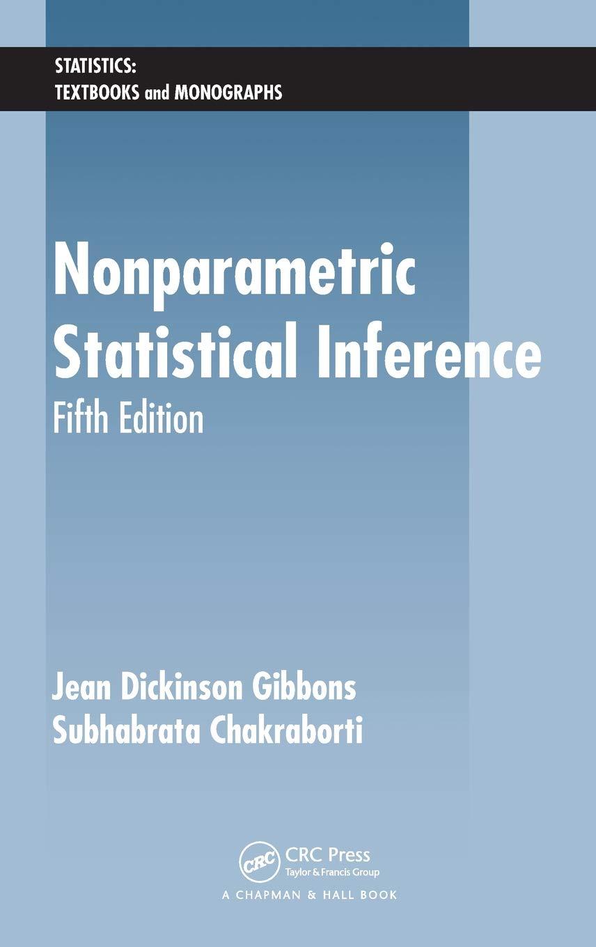 nonparametric statistical inference 5th edition jean dickinson gibbons, subhabrata chakraborti 1420077619,