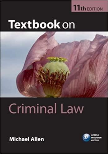 textbook on criminal law 11th edition michael allen 0199599645, 978-0199599646