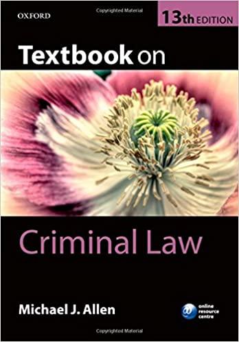 textbook on criminal law 13th edition michael allen 0198727429, 978-0198727422