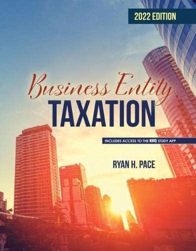 business entity taxation 12th edition ryan pace 1792464819, 9781792464812