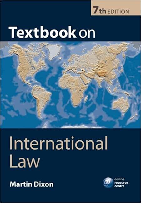textbook on international law 7th edition martin dixon 0199574456, 978-0199574452