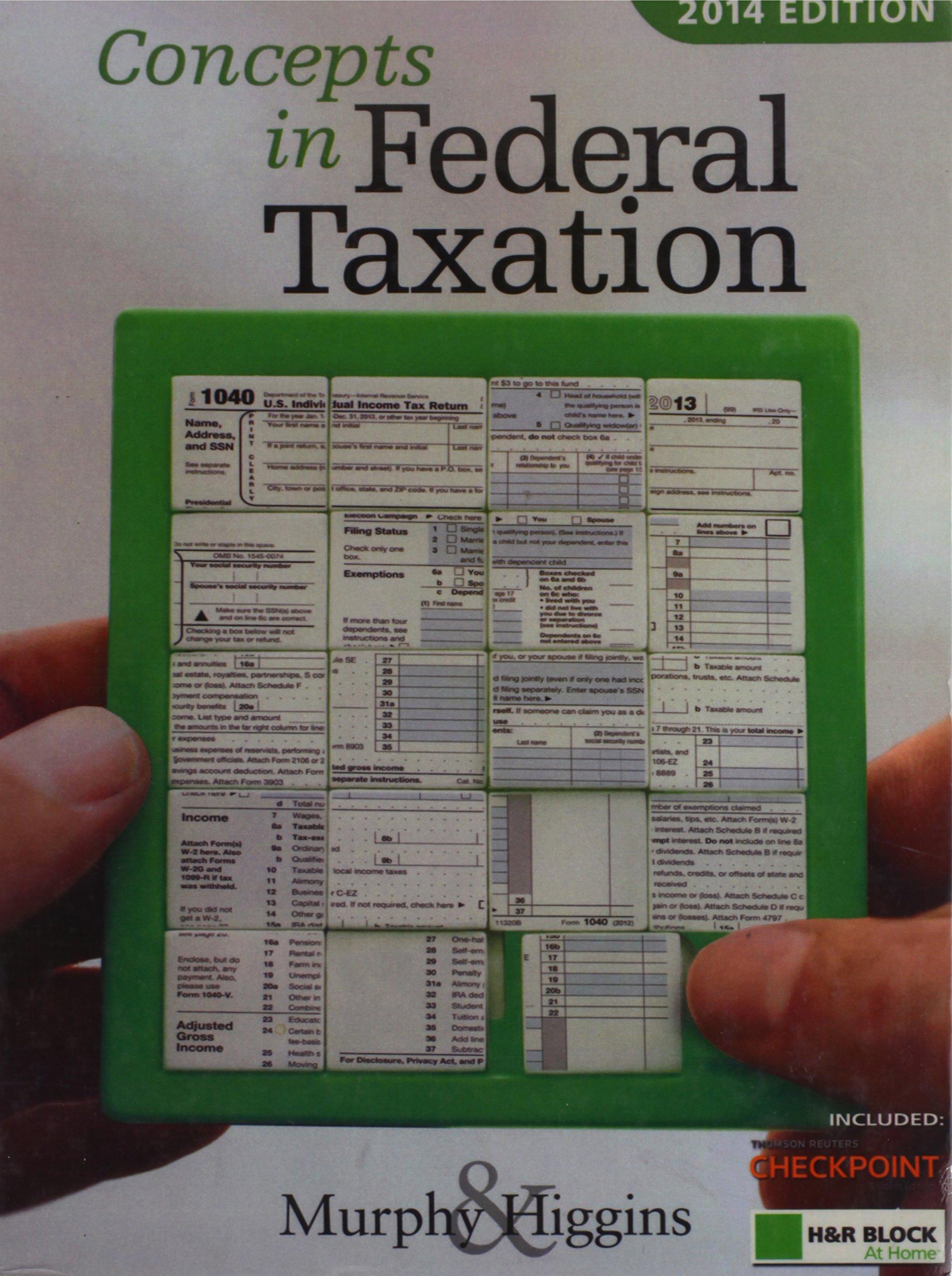 concepts in federal taxation 2014 21st edition kevin e. murphy, mark higgins 1285180569, 9781285180564
