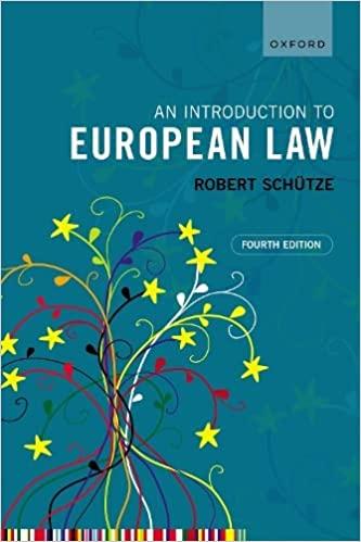 an introduction to european law 4th edition robert schütze 0192885944, 978-0192885944