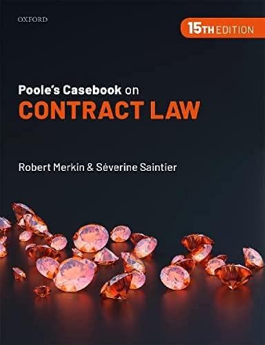 pooles casebook on contract law 15th edition robert merkin, séverine saintier 0198869983, 978-0198869986