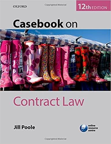 casebook on contract law 12th edition jill poole 0199687234, 978-0199687237