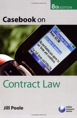 casebook on contract law 8th edition jill poole 0199290296, 978-0199290291