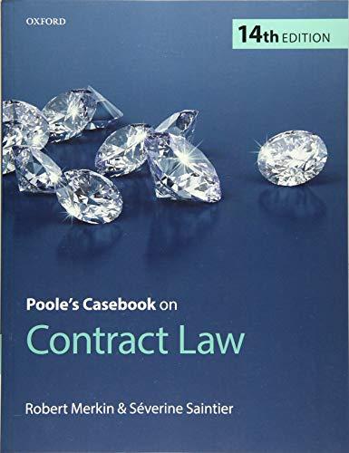 pooles casebook on contract law 14th edition robert merkin, séverine saintier 019881786x, 978-0198817864