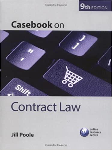 casebook on contract law 9th edition jill poole 0199233527, 978-0199233526