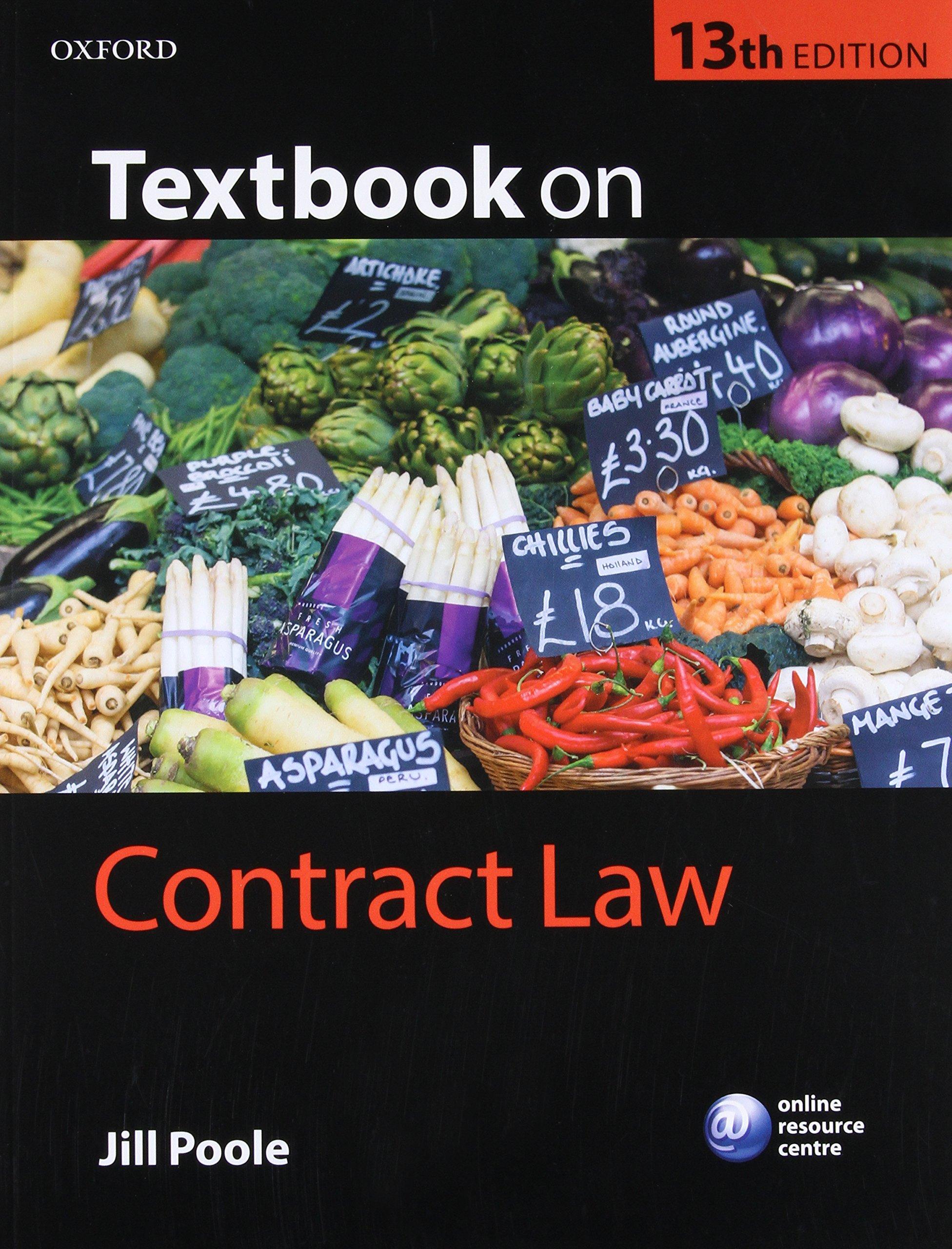 textbook on contract law 13th edition jill poole 0198732805, 978-0198732808