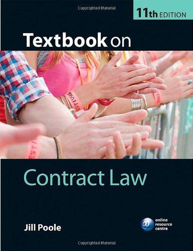 textbook on contract law 11th edition jill poole 0199699461, 978-0199699469
