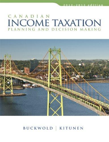 canadian income taxation 2012 2013 15th edition william buckwold 0070876606, 9780070876606