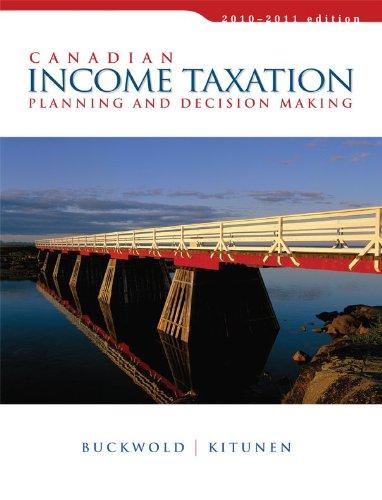 canadian income taxation 2010 2011 13th edition william buckwold, joan kitunen 0070401888, 9780070401884